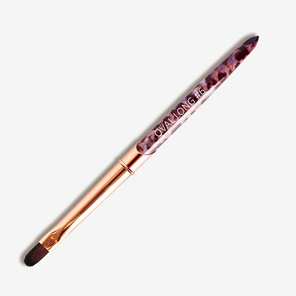 Leopard Oval long #6 brush